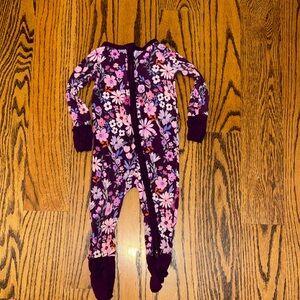 Little Sleepies Purple Floral Footie Pajamas 6-12 m